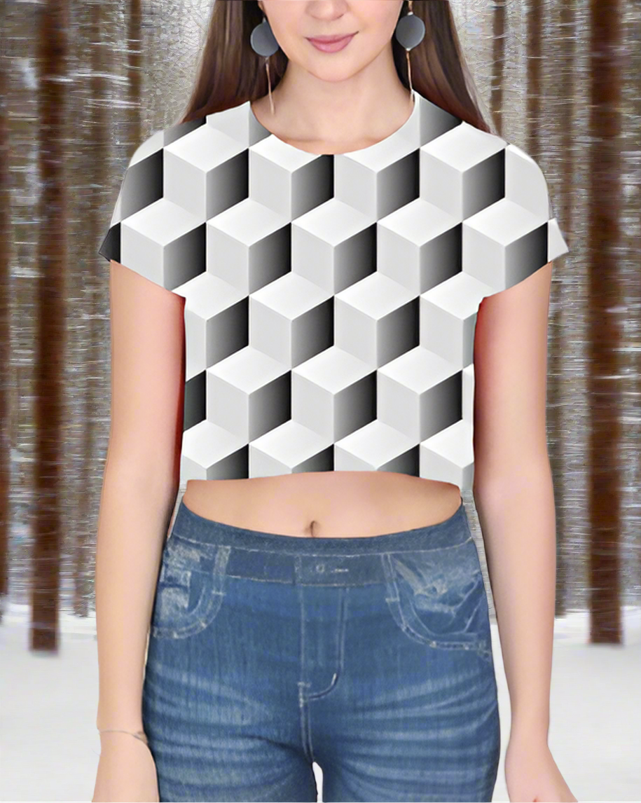 Female AOP Female Crop Top