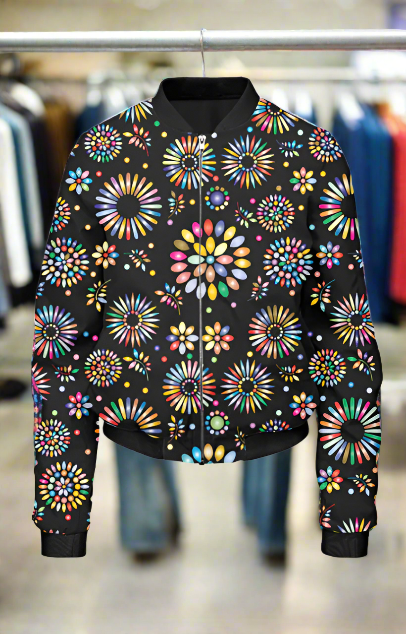 Female AOP Womens Bomber Jacket