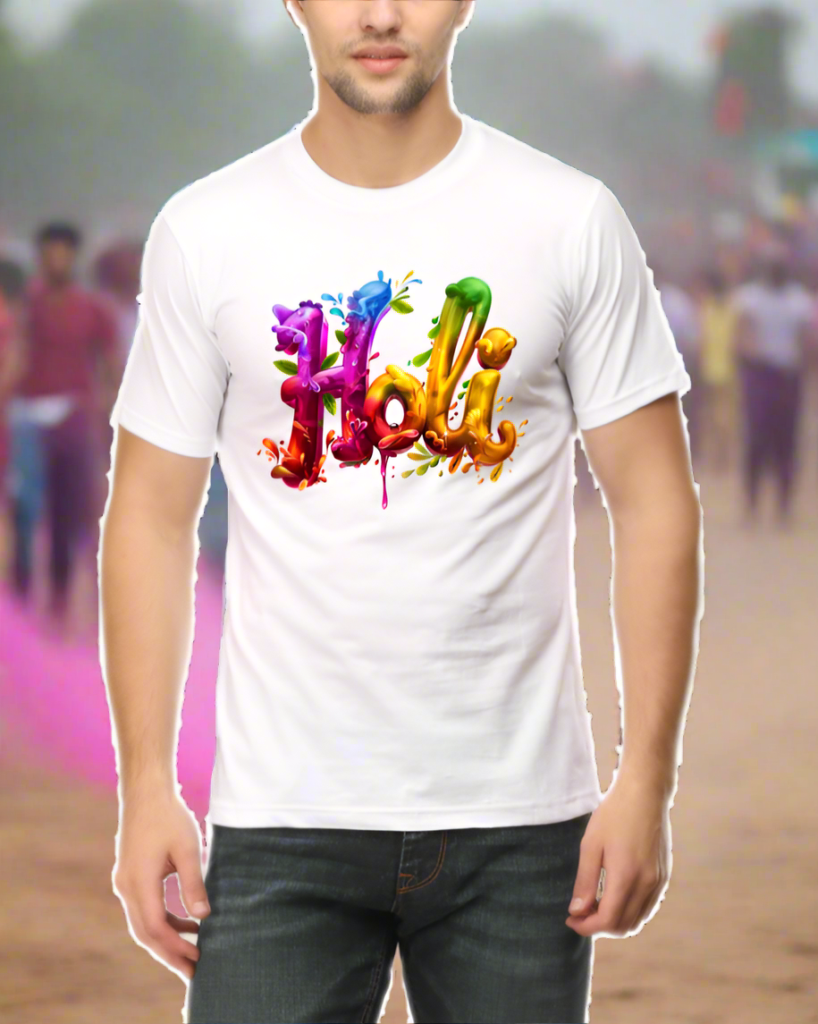 Holi_Male Round Neck Half Sleeve Classic