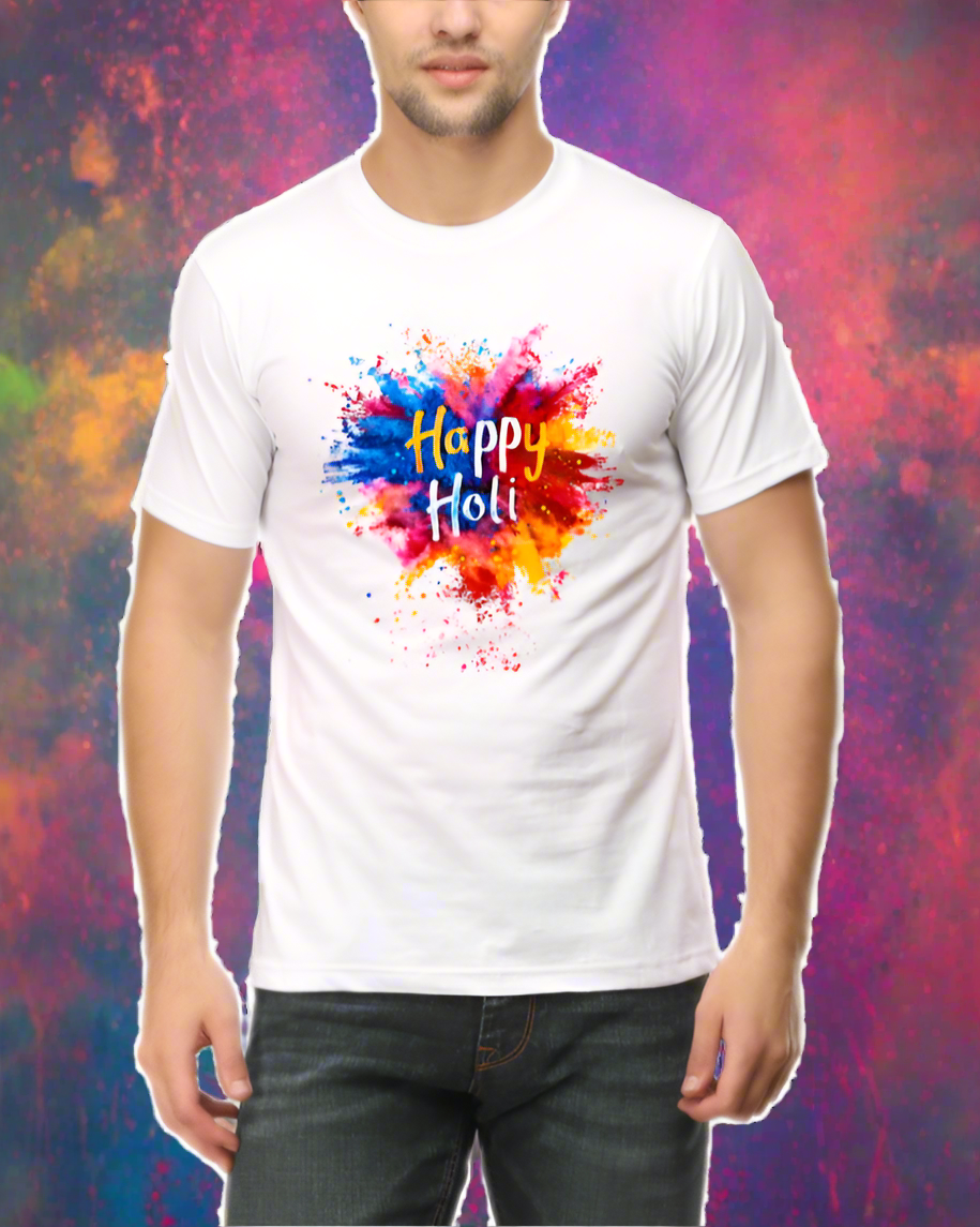 Holi_Male Round Neck Half Sleeve Classic