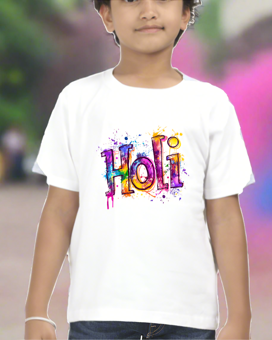 Holi_Boy Round Neck Half Sleeve Classic